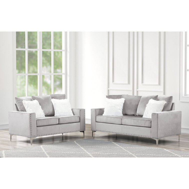 Ivy Bronx Grefenstette 2 Piece Velvet Living Room Set Wayfair